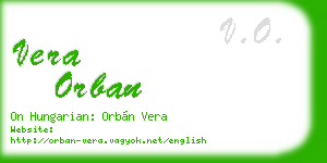 vera orban business card